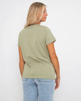 The Born by the Sea Womens Surfboard T-Shirt in Pistachio