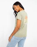 The Born by the Sea Womens Cornwall T-Shirt in Pistachio