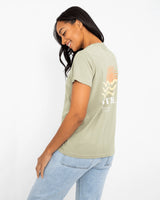 The Born by the Sea Womens Cornwall T-Shirt in Pistachio