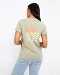 The Born by the Sea Womens Cornwall T-Shirt in Pistachio