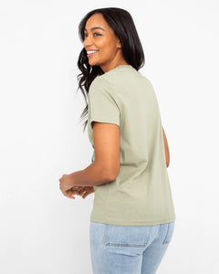 The Born by the Sea Womens Headlands T-Shirt in Pistachio