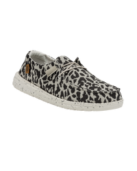 The Hey Dude Shoes Womens Wendy Shoes in Cheetah Grey