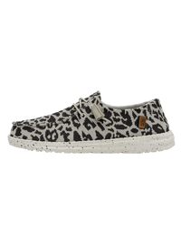 The Hey Dude Shoes Womens Wendy Shoes in Cheetah Grey