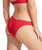 The Seafolly Womens Sea Dive High Cut Bikini Bottoms in Chilli Red