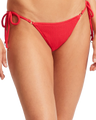 The Seafolly Womens Sea Dive High Cut Bikini Bottoms in Chilli Red