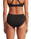 The Seafolly Womens Collective Gathered Front Retro Bikini Bottoms in Black