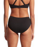 The Seafolly Womens Collective Gathered Front Retro Bikini Bottoms in Black