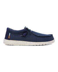 The Hey Dude Shoes Mens Wally Sport Mesh Shoes in Navy