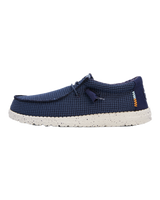 The Hey Dude Shoes Mens Wally Sport Mesh Shoes in Navy