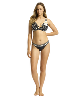 The Seafolly Womens Kasbah Reversible Hipster Bikini Bottoms in Black