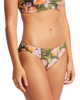 The Seafolly Womens Paradise Garden Reversible Bikini Bottoms in Avocado