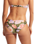 The Seafolly Womens Paradise Garden Reversible Bikini Bottoms in Avocado