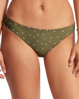 The Seafolly Womens Paradise Garden Reversible Bikini Bottoms in Avocado