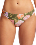 The Seafolly Womens Paradise Garden Reversible Bikini Bottoms in Avocado