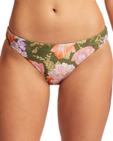 The Seafolly Womens Paradise Garden Reversible Bikini Bottoms in Avocado