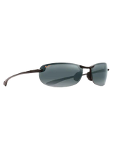 The Maui Jim Makaha Polarised Rimless Sunglasses in Gloss Black & Neutral Grey