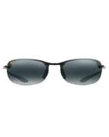 The Maui Jim Makaha Polarised Rimless Sunglasses in Gloss Black & Neutral Grey