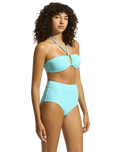 The Seafolly Womens Oasis High Waisted Bikini Bottoms in Atoll