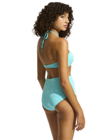 The Seafolly Womens Oasis High Waisted Bikini Bottoms in Atoll