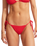 The Seafolly Womens Sea Dive Tie Side Rio Bikini Bottoms in Chilli Red