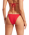 The Seafolly Womens Sea Dive Tie Side Rio Bikini Bottoms in Chilli Red