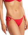 The Seafolly Womens Sea Dive Tie Side Rio Bikini Bottoms in Chilli Red