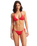 The Seafolly Womens Sea Dive Tie Side Rio Bikini Bottoms in Chilli Red