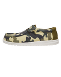 The Hey Dude Shoes Mens Wally Washed Camo Shoes in Camo