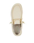 The Hey Dude Shoes Mens Wally Canvas Shoes in Stone White