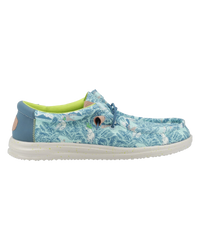 The Hey Dude Shoes Mens Wally H20 Tropical Shoes in Blue Tropical