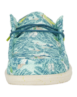 The Hey Dude Shoes Mens Wally H20 Tropical Shoes in Blue Tropical