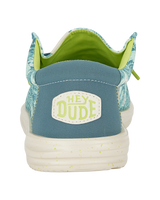 The Hey Dude Shoes Mens Wally H20 Tropical Shoes in Blue Tropical