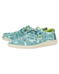 The Hey Dude Shoes Mens Wally H20 Tropical Shoes in Blue Tropical