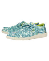 The Hey Dude Shoes Mens Wally H20 Tropical Shoes in Blue Tropical