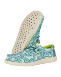 The Hey Dude Shoes Mens Wally H20 Tropical Shoes in Blue Tropical