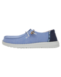 The Hey Dude Shoes Womens Wendy Chambray Boho Shoes in Blue