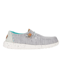 The Hey Dude Shoes Womens Wendy Heathered Slub Tropical Shoes in Grey