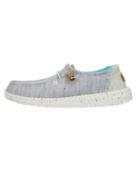 The Hey Dude Shoes Womens Wendy Heathered Slub Tropical Shoes in Grey