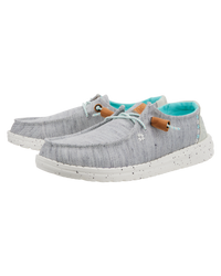 The Hey Dude Shoes Womens Wendy Heathered Slub Tropical Shoes in Grey