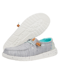 The Hey Dude Shoes Womens Wendy Heathered Slub Tropical Shoes in Grey