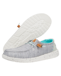 The Hey Dude Shoes Womens Wendy Heathered Slub Tropical Shoes in Grey