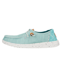 The Hey Dude Shoes Womens Wendy Heathered Slub Tropical Shoes in Blue