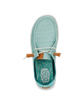 The Hey Dude Shoes Womens Wendy Heathered Slub Tropical Shoes in Blue