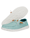 The Hey Dude Shoes Womens Wendy Heathered Slub Tropical Shoes in Blue