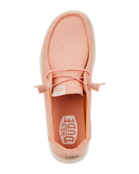 The Hey Dude Shoes Womens Wendy Canvas Shoes in Pink