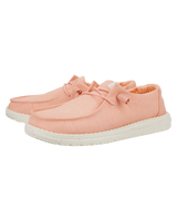 The Hey Dude Shoes Womens Wendy Canvas Shoes in Pink