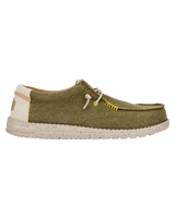 The Hey Dude Shoes Mens Wally Coastline Jute Shoes in Olive