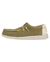 The Hey Dude Shoes Mens Wally Coastline Jute Shoes in Olive