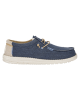 The Hey Dude Shoes Mens Wally Coastline Jute Shoes in Navy