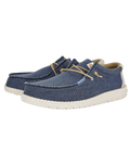 The Hey Dude Shoes Mens Wally Coastline Jute Shoes in Navy